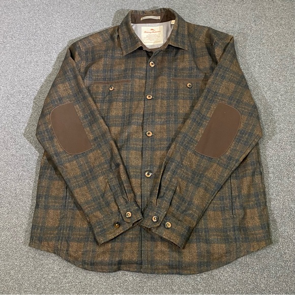 Tommy Bahama Flannel Elbow Patch Men’s Long Sleeves Size Large. - Picture 3 of 11